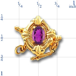 80890 Amethyst Bracelet Slide Clasp 